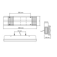 2 бр 24V волта Стопове за камиони/УНИВЕРСАЛНИ (ИВЕКО) 12V -24V, 46cm x 13cm